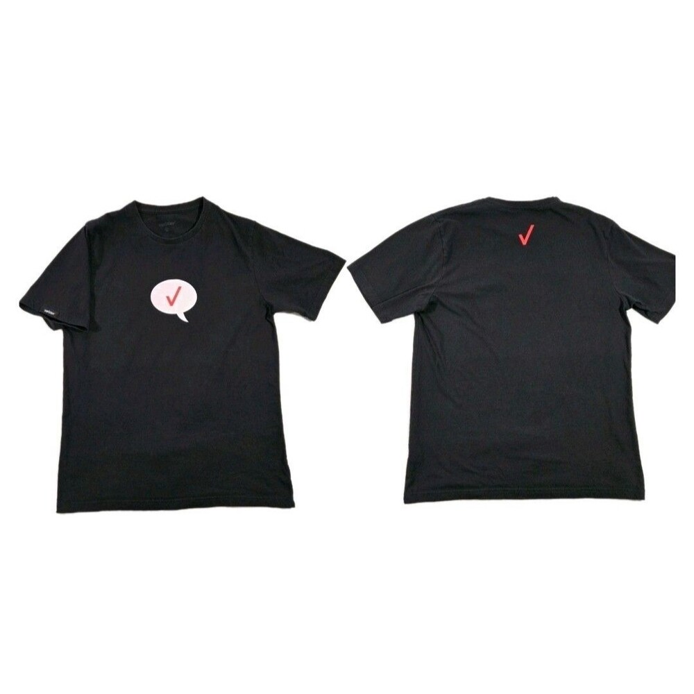 Mens Verizon Wireless Short Sleeve T Shirt Black Large
